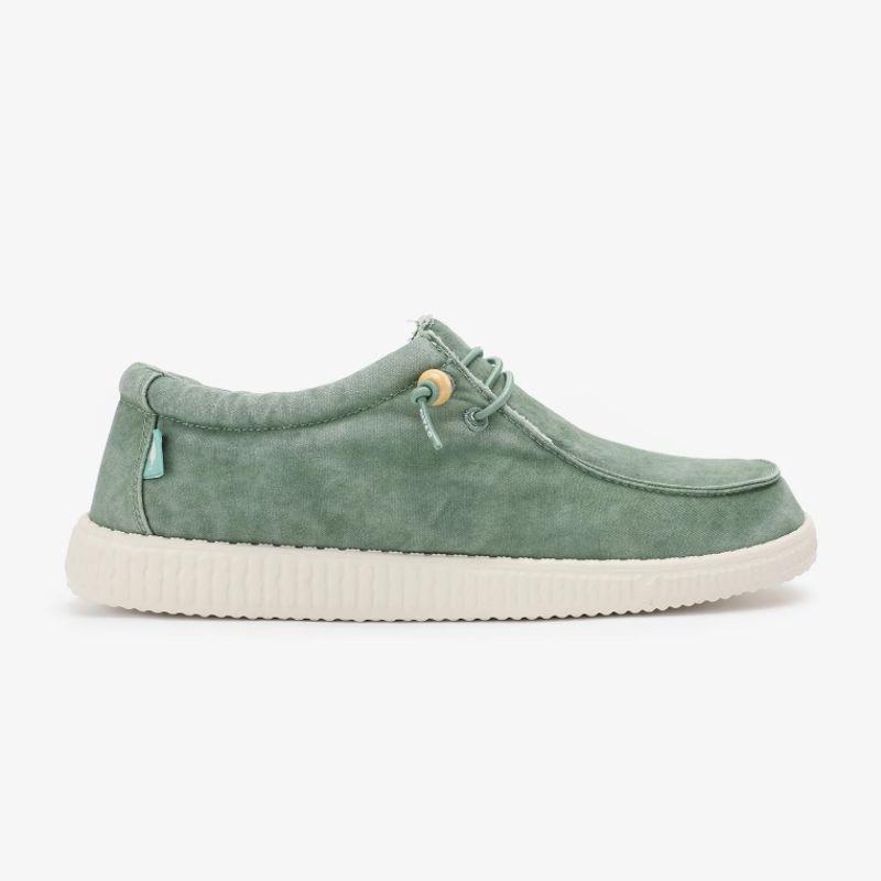 Zapatillas canvas WALK IN PITAS WALLABI WASHED verde menta WP-150
