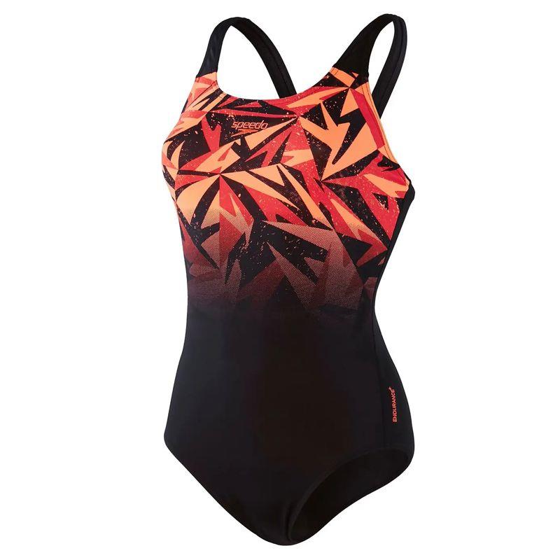 Bañador de mujer SPEEDO HYPERBOOM PLACEMENT MUSCLEBACK negro estampado 8-08694G715