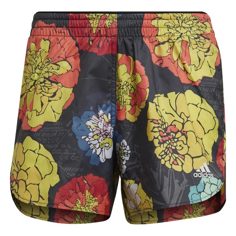 Pantalón corto running para mujer ADIDAS RUN FAST FLOWER negro estampado HB3276