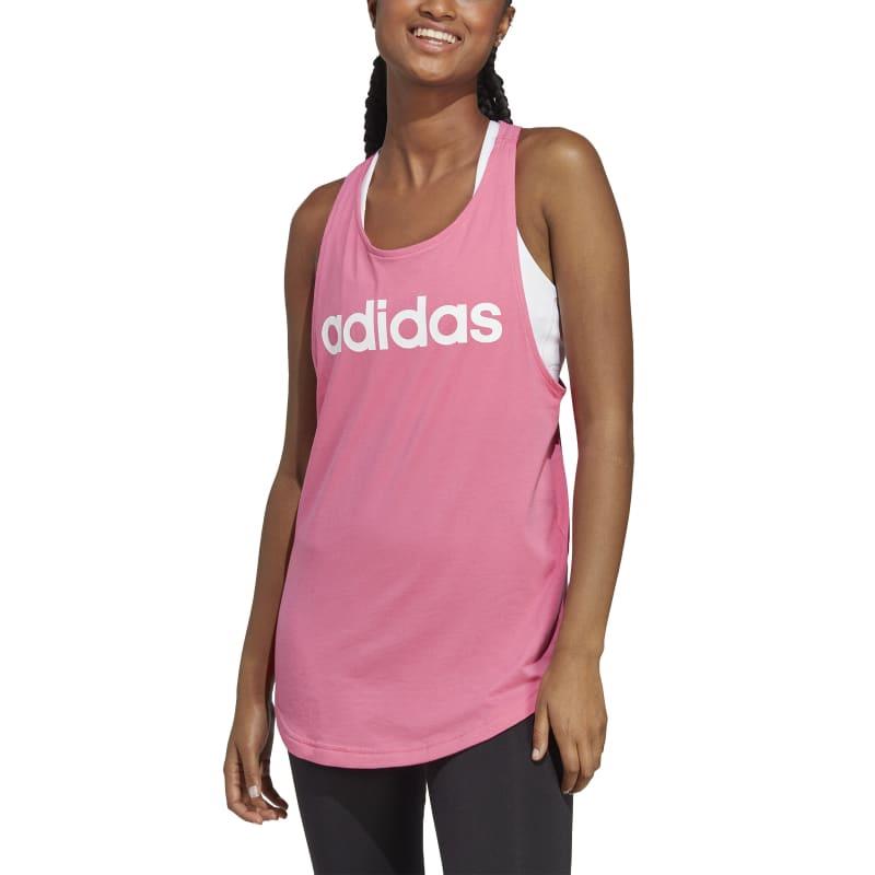 Camiseta de tirantes para mujer ADIDAS LOUNGEWEAR ESSENTIALS LOGO rosa ID0030