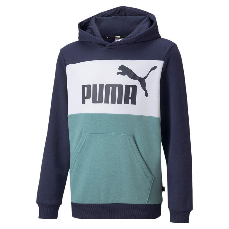 Sudadera con capucha para niño-a PUMA ESSENTIALS azul marino y azul verdoso 849028-06