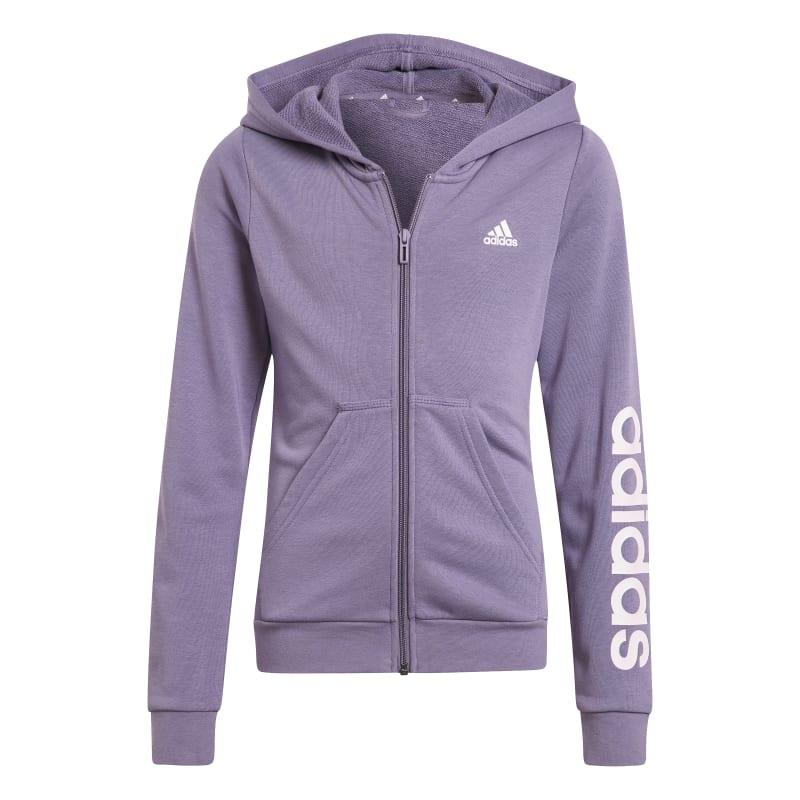 Chaqueta con capucha para niña ADIDAS ESSENTIALS LINEAR LOGO morado IJ6231