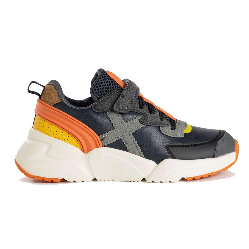 Zapatillas de niño-a MUNICH MINI TRACK VCO negro y gris 8890073