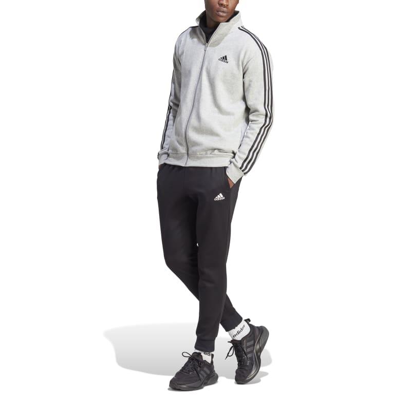 Chándal ADIDAS BASIC FLEECE 3S gris y negro IA3073