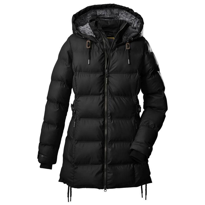 Anorak largo para mujer KILLTEC GW 71 negro 38938 000 00200