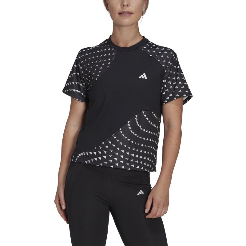 Camiseta para mujer ADIDAS RUN IT BRAND LOVE negra HM4285