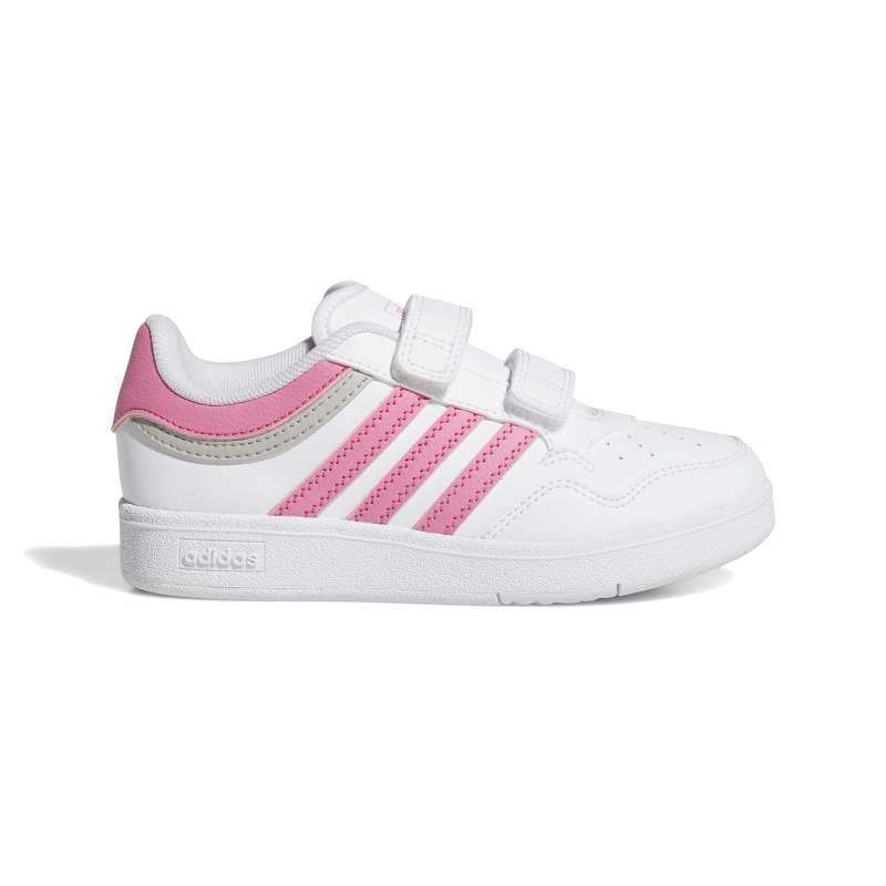 Zapatillas de niña ADIDAS HOOPS 4.0 blanca y rosa JI0907