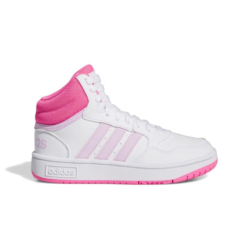 Zapatillas de bota para niña-o ADIDAS HOOPS 3.0 MID blanco y rosa IF2722