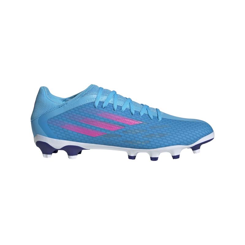 Botas de fútbol multitaco ADIDAS X SPEEDFLOW.3 MG azul y rosa GW7503
