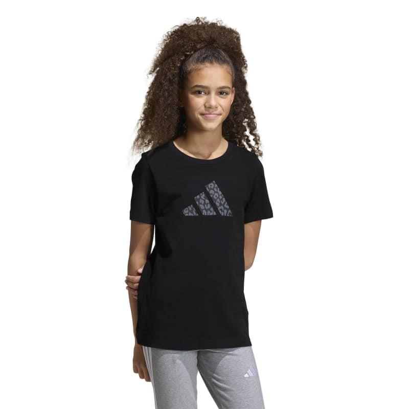 Camiseta manga corta para niña ADIDAS ANIMAL negra KA2987