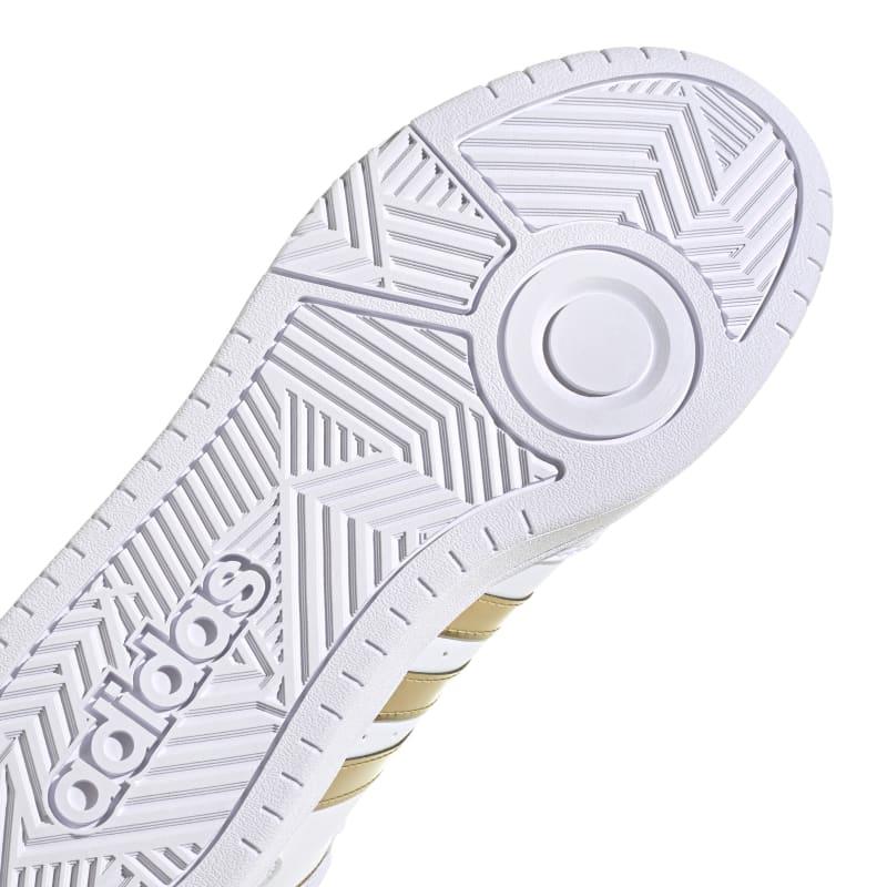 Zapatillas de bota para mujer HOOPS 3.0 MID blanco y dorado HP7958