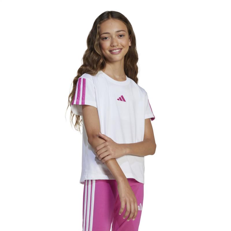 Camiseta manga corta para niña ADIDAS 3S TEE 160 blanca JN6494
