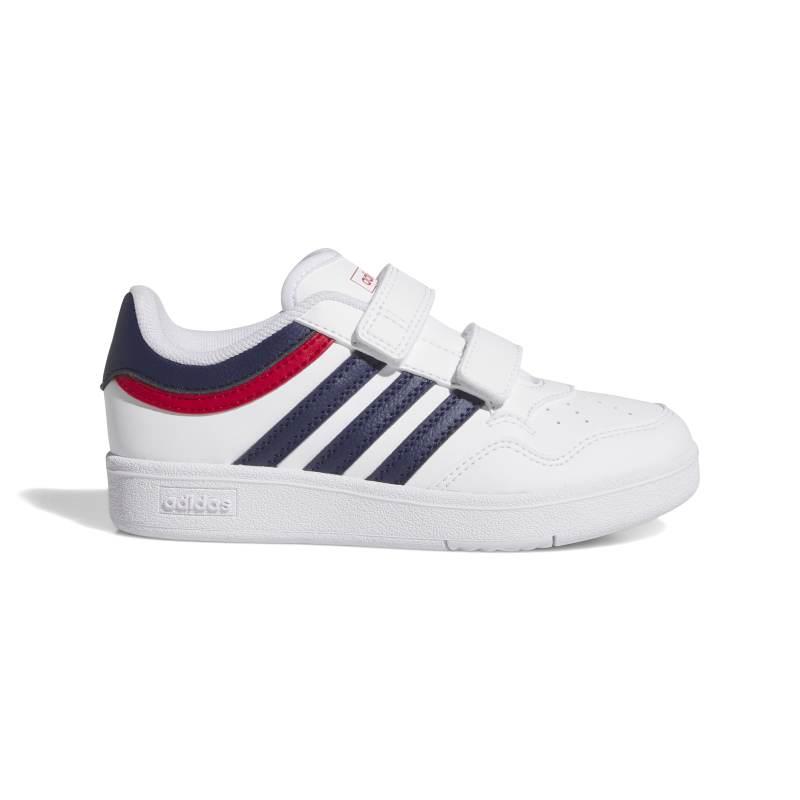 Zapatillas de niño ADIDAS HOOPS 4.0 blanca y azul marino JI3484