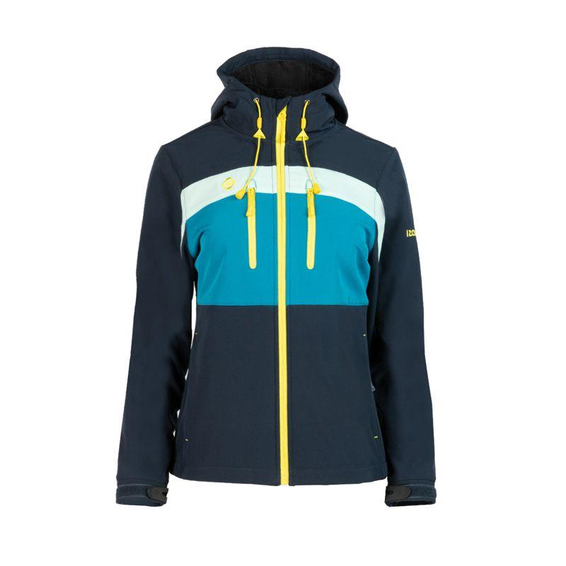 Chaqueta soft shell para mujer IZAS INATYE azul marino y azul