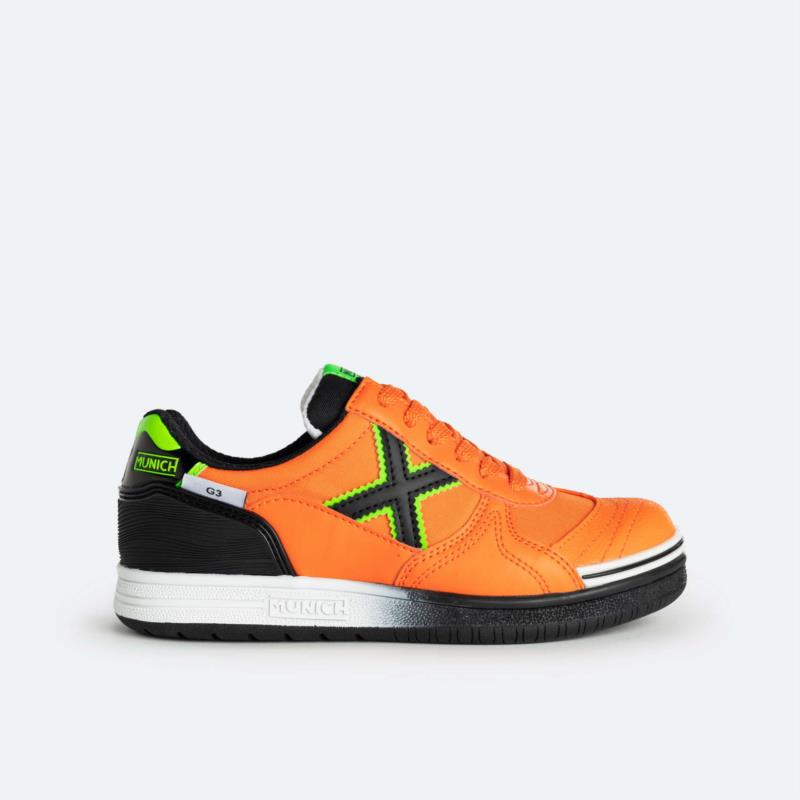 Zapatilla fútbol sala de niño-a MUNICH G-3 KID INDOOR naranja 1511384