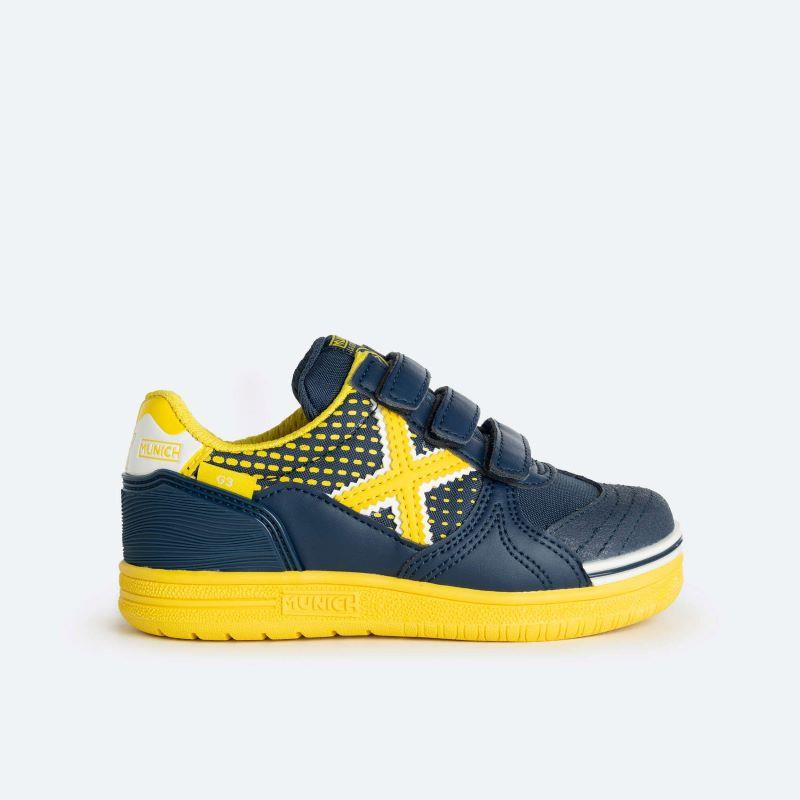 Zapatilla fútbol sala de niño-a MUNICH G-3 KID VCO INDOOR azul marino 1514385
