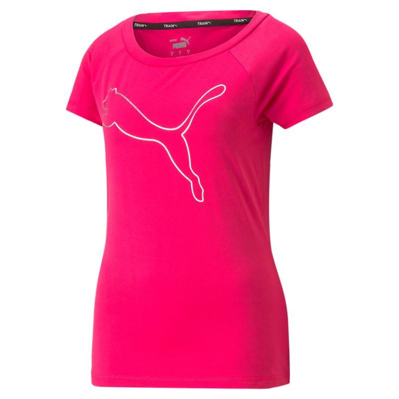 Camiseta manga corta para mujer PUMA FAVOURITE JERSEY CAT rosa 522420-64