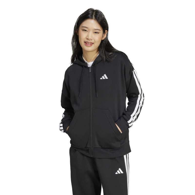 Chaqueta con capucha para mujer ADIDAS ESSENTIALS 3S negra JE1283