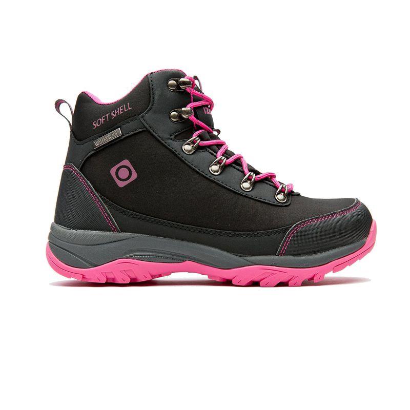 Botas de montaña para mujer IZAS LEZAT negro y rosa