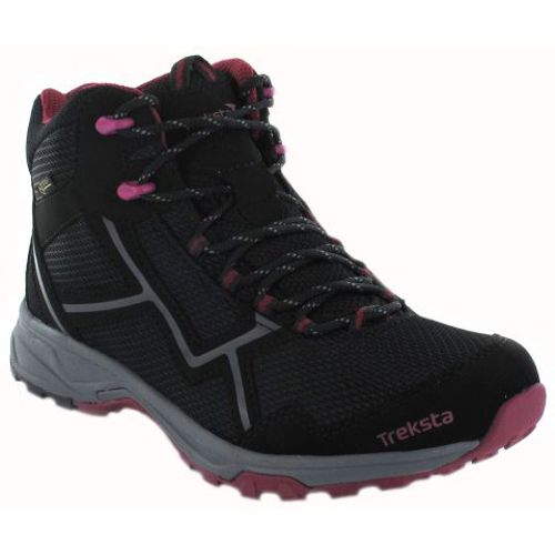 Bota de montaña de mujer TREKSTA STAR LACE 102 MID negra y morada 17025