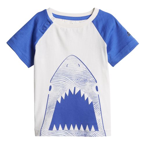 Conjunto camiseta y bermuda de niño ADIDAS SUMMER FUN blanco y azul