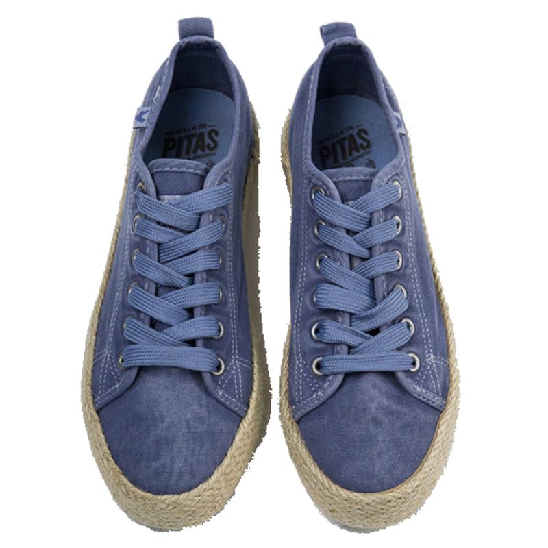 Zapatillas de mujer WALK IN PITAS ADA azul lavado