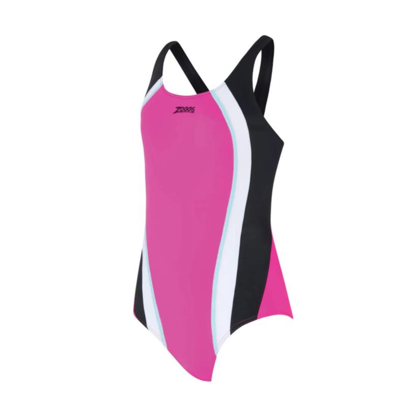 Bañador de piscina para niña ZOGGS TORONTO FLYBACK JR rosa y negro 463314-MGBK
