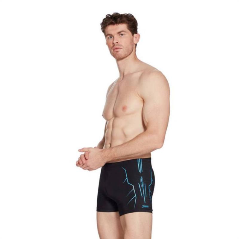 Bañador de piscina ZOGGS COMBACT BOXER 27 negro y azul 462930-BKMN