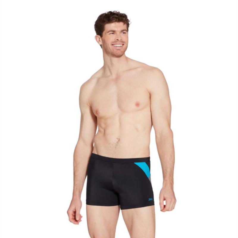 Bañador de piscina ZOGGS SYDNEY BOXER 27 negro y turquesa 462931-BKTQ