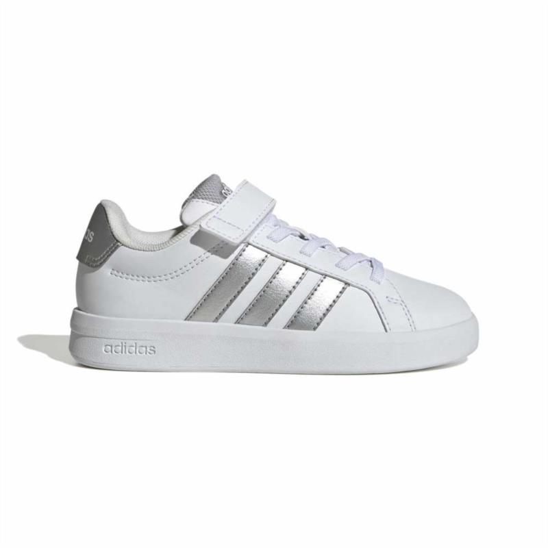 Zapatilla de niña ADIDAS GRAND COURT 3.0 blanca y plata JP9368