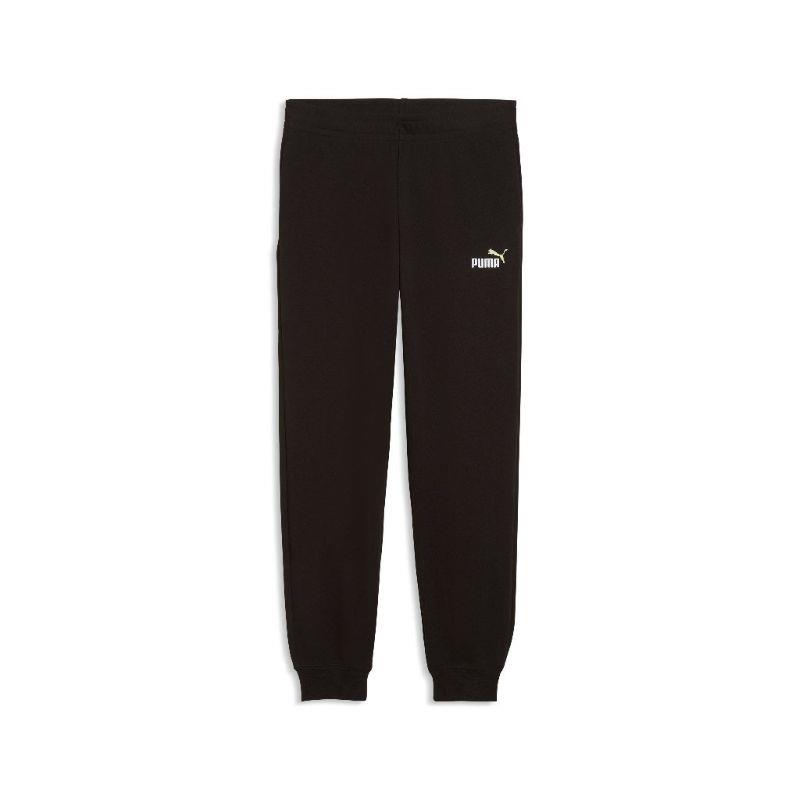 Pantalón largo para niño-a PUMA ESSENTIALS TWO COLOR Nº 1 negro y verde 693892-61