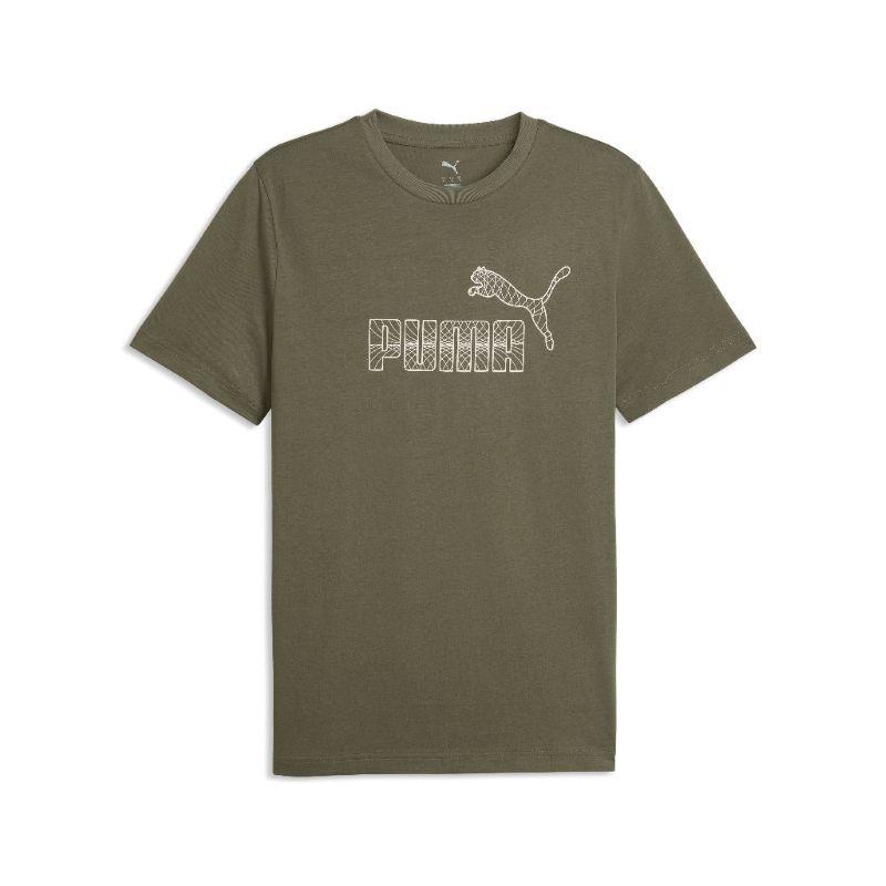 Camiseta manga corta PUMA GRAPHIC Nº1 LOGO verde oscuro 691773-81