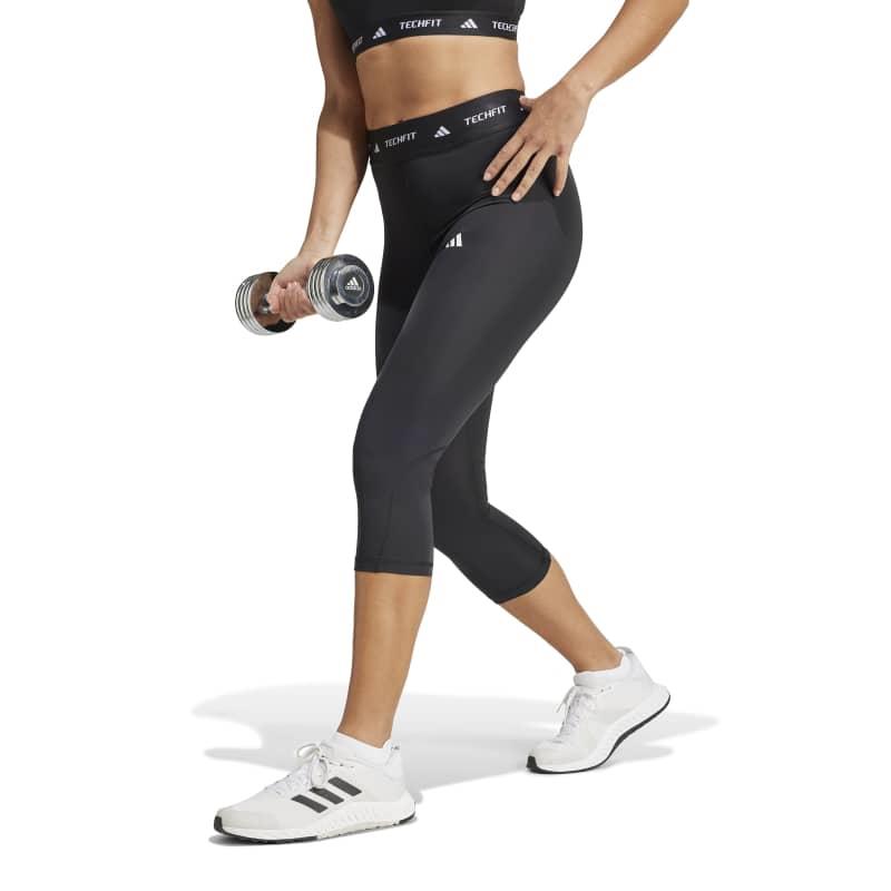 Malla pirata para mujer ADIDAS CAPRI TECHFIT negra