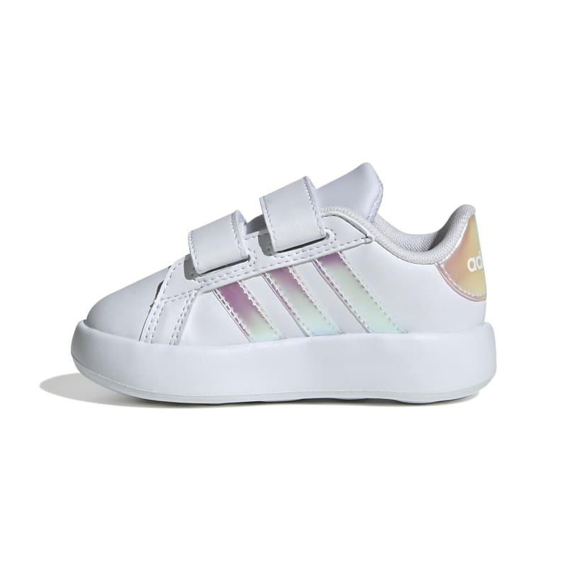 Zapatilla de niña ADIDAS GRAND COURT 2.0 blanca y espejo
