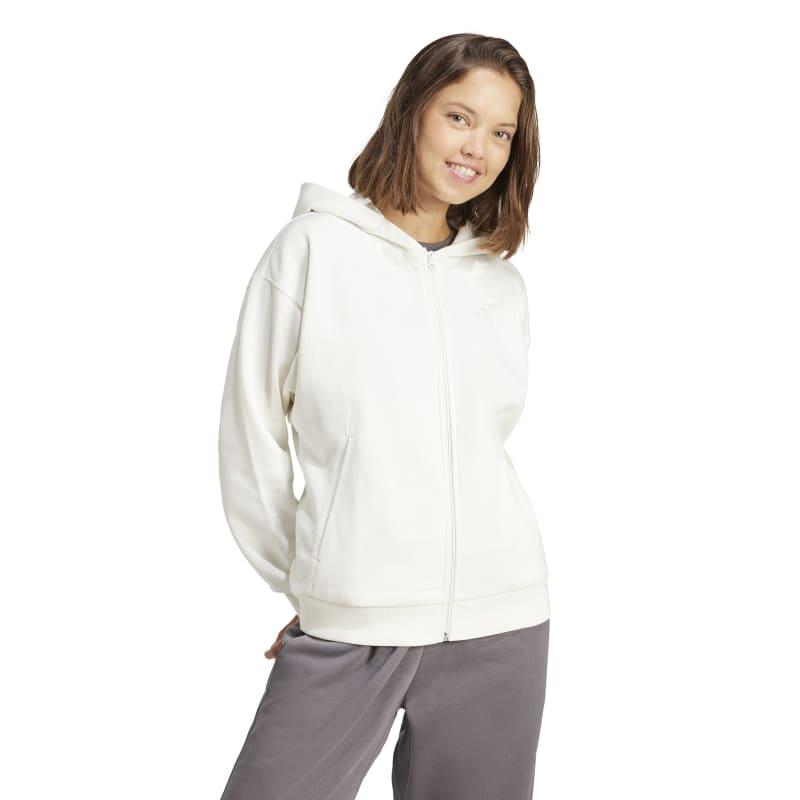 Chaqueta con capucha para mujer ADIDAS W ALL SZN FZ HD beige JD4689