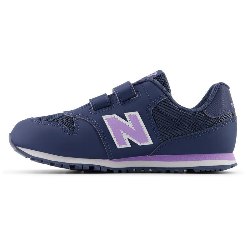 Zapatillas de niña-o NEW BALANCE 500 azul marino y lila