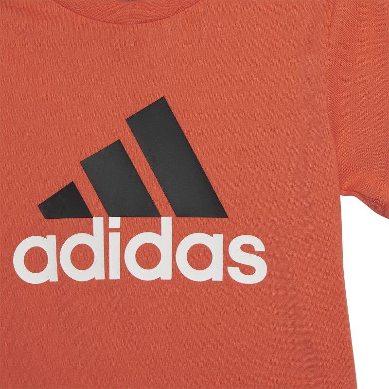 Conjunto camiseta y bermuda para niño-a ADIDAS ESSENTIALS rojo y negro