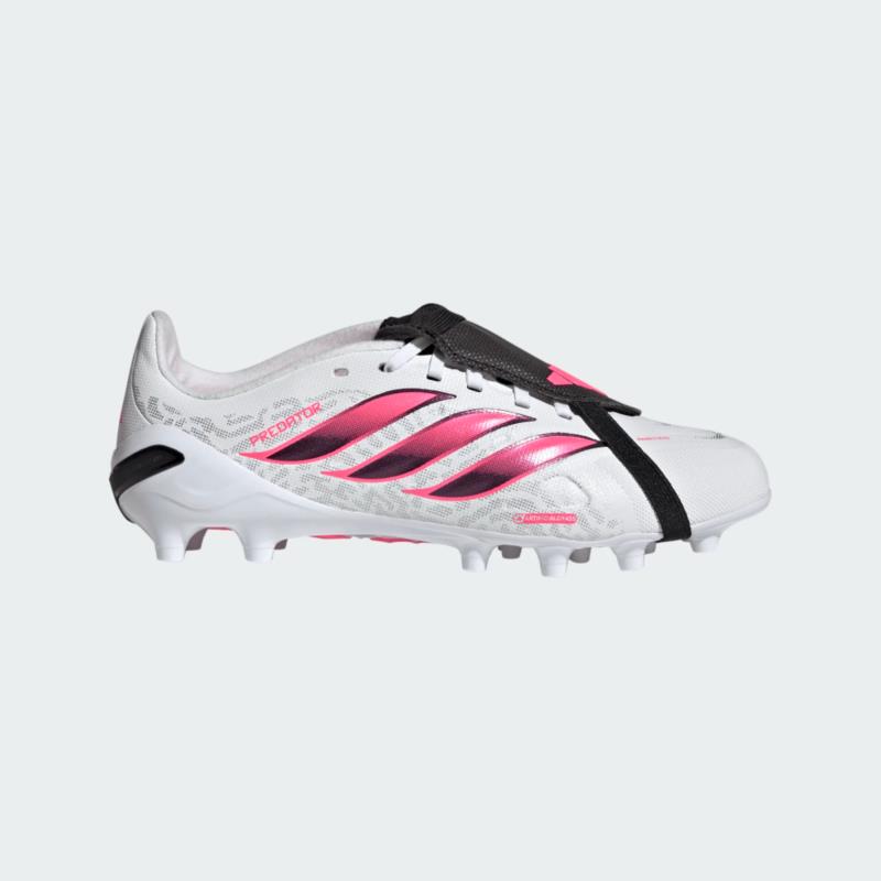 Botas de fútbol multitaco para niño ADIDAS PREDATOR LEAGUE FT AG J blanca y rosa IH2105