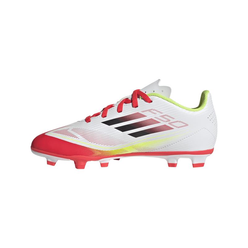 Botas de fútbol multitaco para niño ADIDAS F50 CLUB FG/MG J blanca