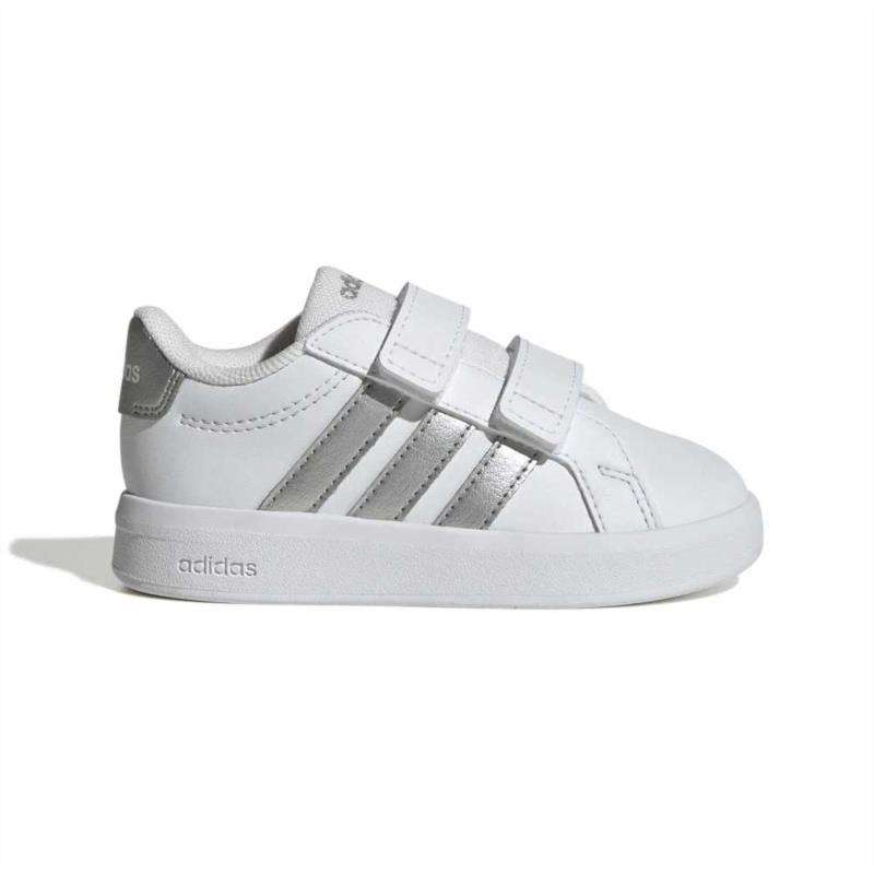 Zapatilla para niña ADIDAS GRAND COURT 3.0 blanca y plata JP9373