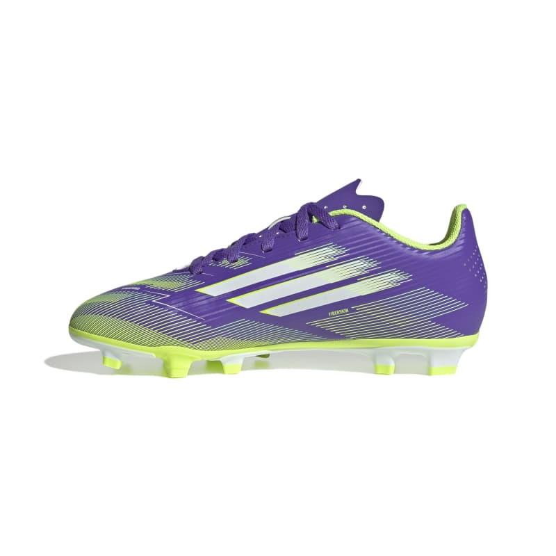 Botas de fútbol multitaco para niño ADIDAS F50 CLUB FG/MG J morada