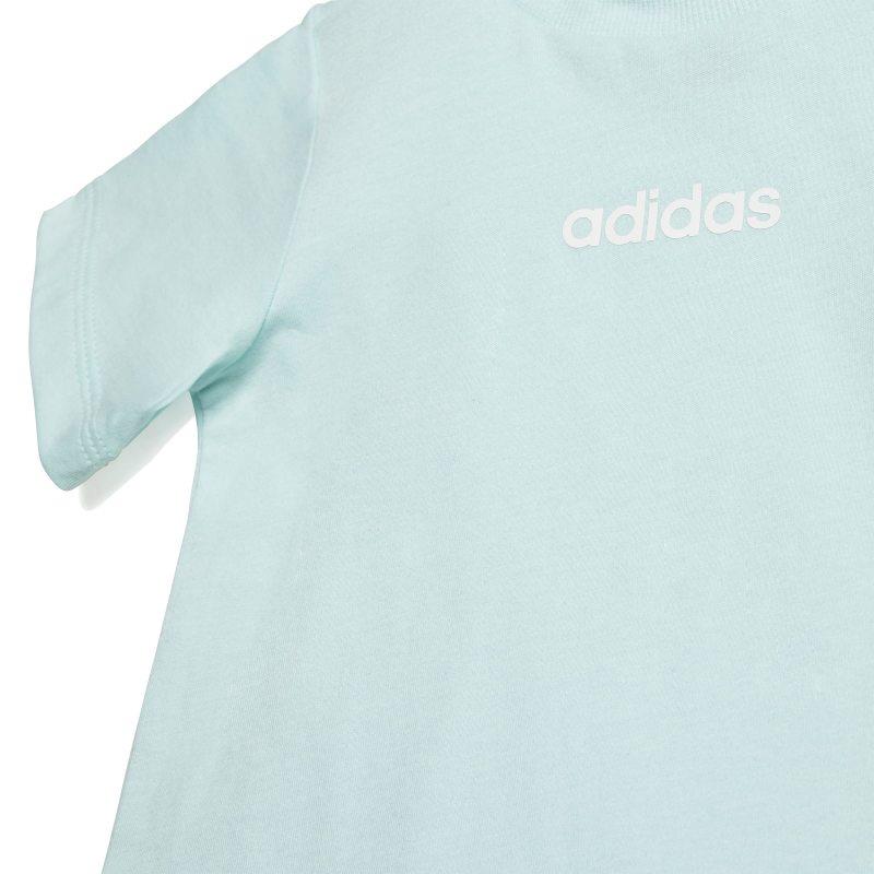 Conjunto camiseta y pantalón de niño pequeño ADIDAS LINEAR SUMMER verde y gris