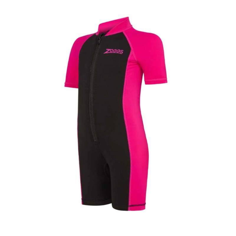 Neopreno de natación para niña ZOGGS SONIC KIDS negro y rosa 464133-BKPK