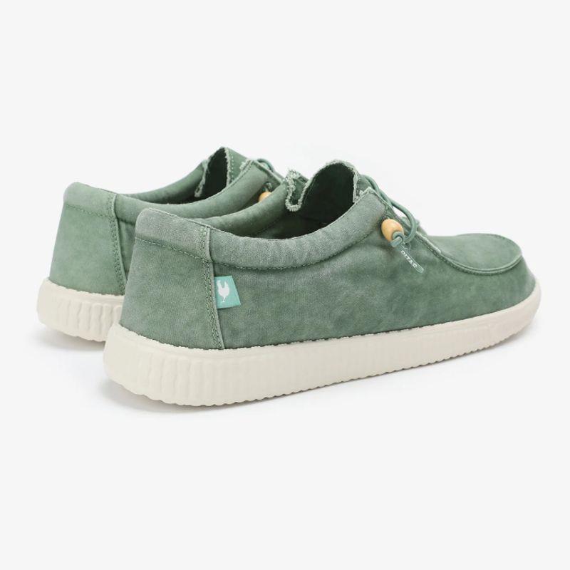 Zapatillas canvas WALK IN PITAS WALLABI WASHED verde menta