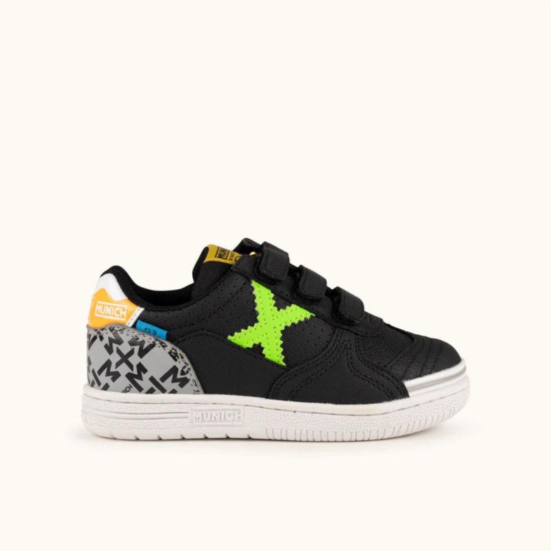 Zapatillas fútbol sala para niño MUNICH G-3 KID VCO negra y verde 1514467