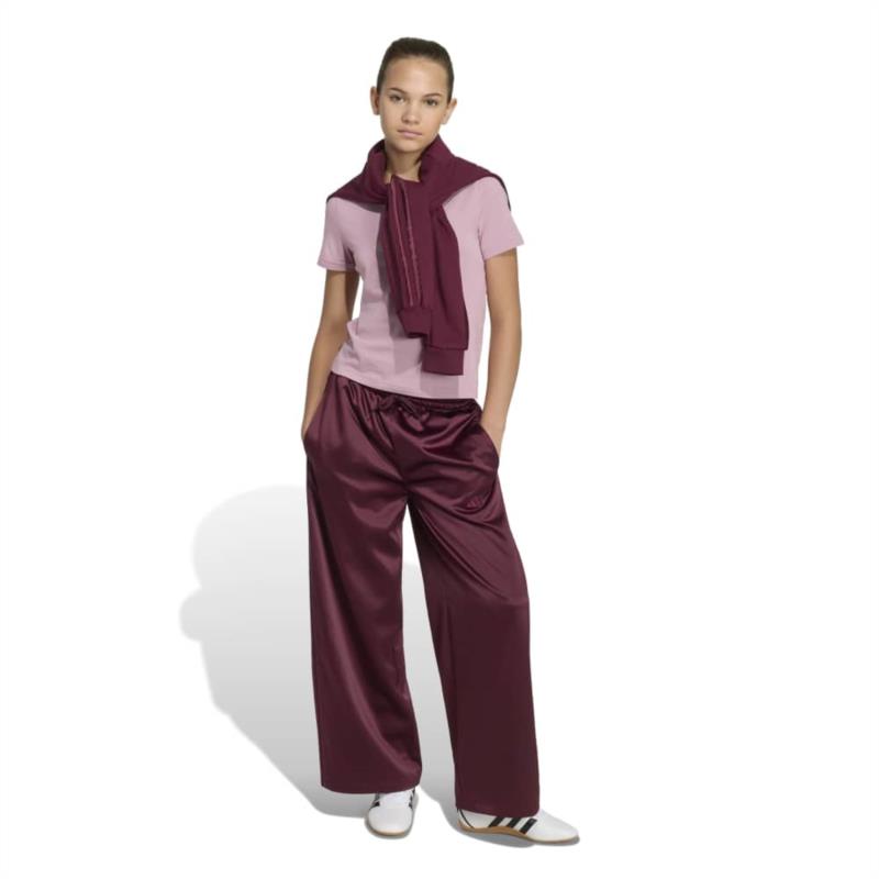 Pantalón largo para niña ADIDAS JG SATIN granate KT2103