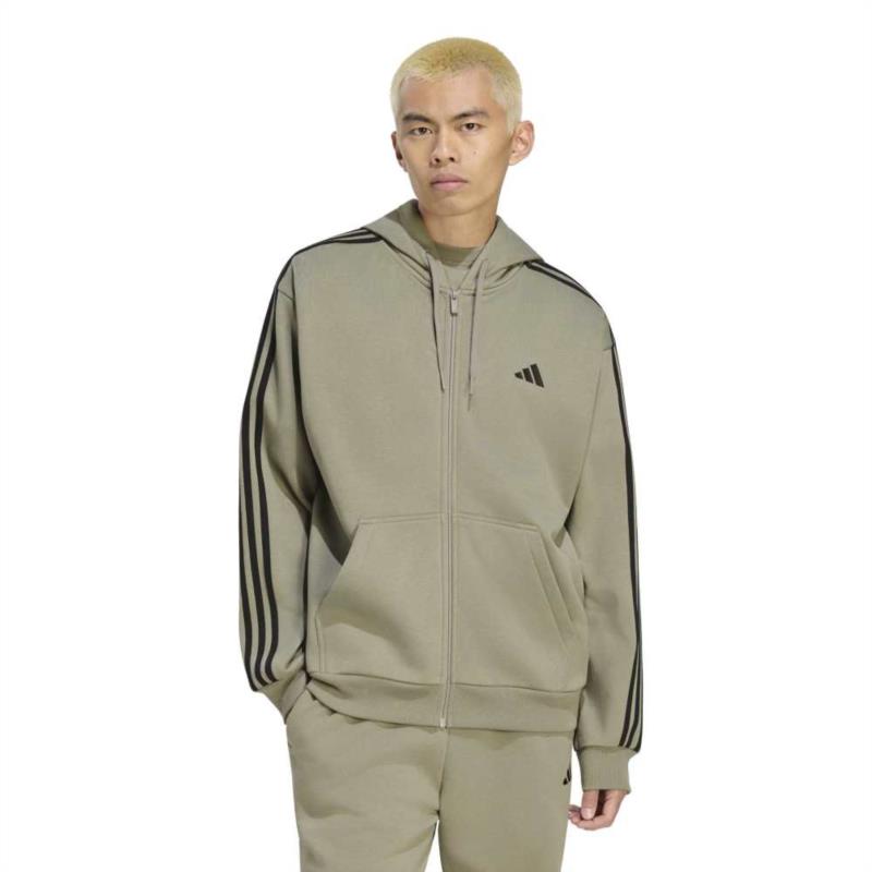 Chaqueta con capucha ADIDAS ESSENTIALS 3S gris verdoso KY4147