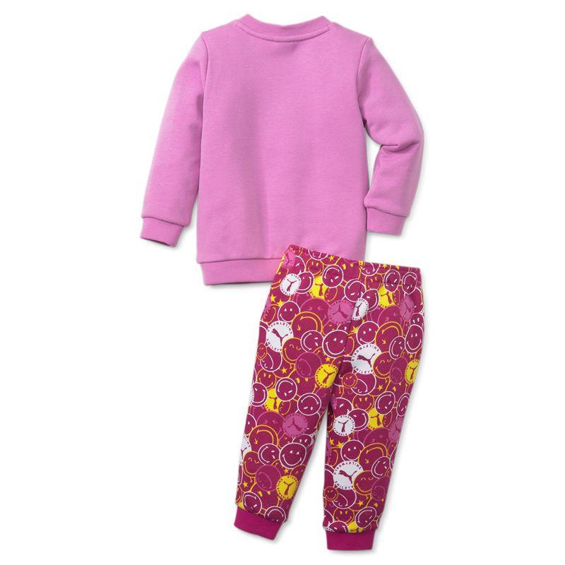 Conjunto sudadera + pantalón para niña PUMA x SMILEY WORLD rosa