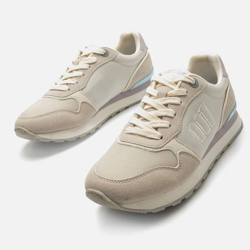 Zapatillas para mujer MUSTANG JOGGO CLASSIC beige y gris