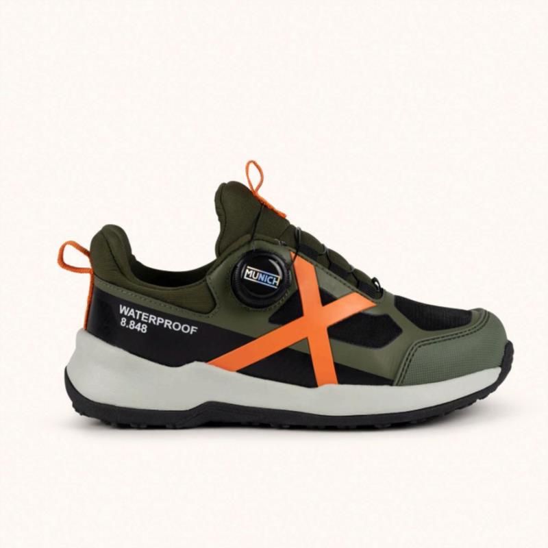 Zapatillas para niño MUNICH GIFU verde kaki 1673003